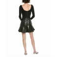 thumbnail image 2 of alice + olivia womens  Chara Scoop Neck Pleated, 2, Black, 2 of 3