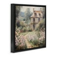 thumbnail image 4 of Stupell Industries French Garden Cottage Landscape Painting Black Floater Framed Canvas Art Print Wall Art, 18 x 18, 4 of 10