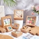 thumbnail image 4 of 18 cajas de papel kraft marrón de 10 x 10 x 4 cm con ventana transparente, plegables, ideales para regalos, dulces o postres., 4 of 9