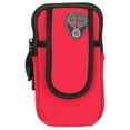 thumbnail image 4 of WEAVILUX Red Neoprene Adjustable Phone Armband for Running, Gym, Outdoor Sports, Fitness Workouts, Comfortable and, 4 of 8