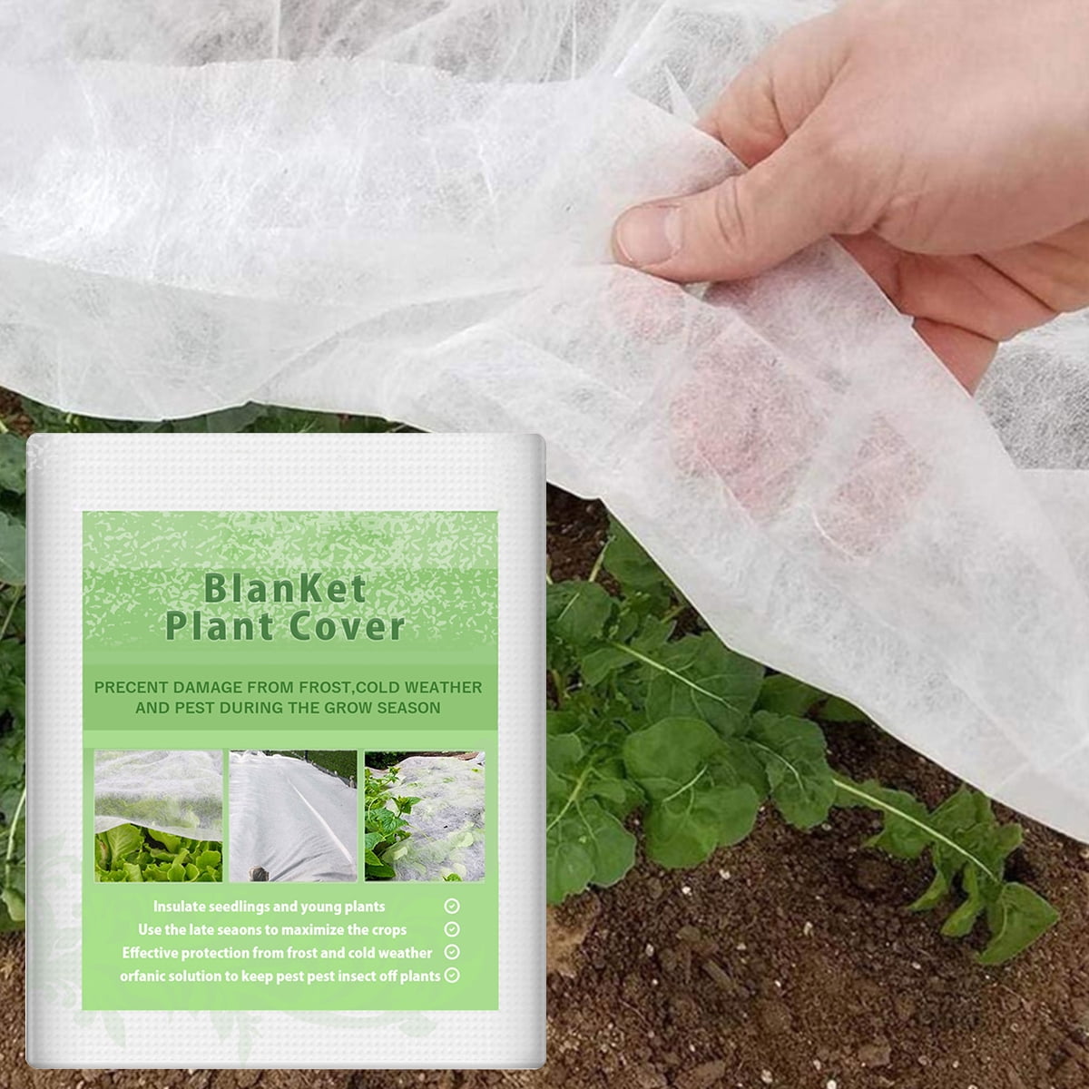 Harsh Weather Resistance& Seed Germination Agfabric Warm Worth Floating Row Cover & Plant Blanket 0.55oz Fabric of 10x50ft for Frost Protection 