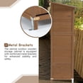 thumbnail image 3 of HestiNysus Outdoor Storage Shed with Lockable Door, Wooden Tool Storage Shed w/Detachable Shelves & Pitch Roof,Yellow Brown, 3 of 7