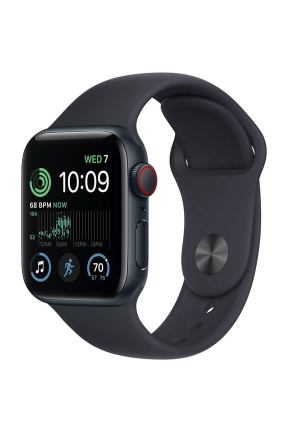 Restored Apple Watch SE (2nd Gen) GPS + Cellular 40mm Midnight Aluminum Case with Midnight Sport Band - M/L (Refurbished)
