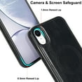 thumbnail image 6 of for iPhone XR PU Leather Back Case, Built-in Invisible Stand [Compatible with Magsafe] Protective Slim Kickstand Anti-fall Phone Cover Compatible with iPhone XR, Black, 6 of 8