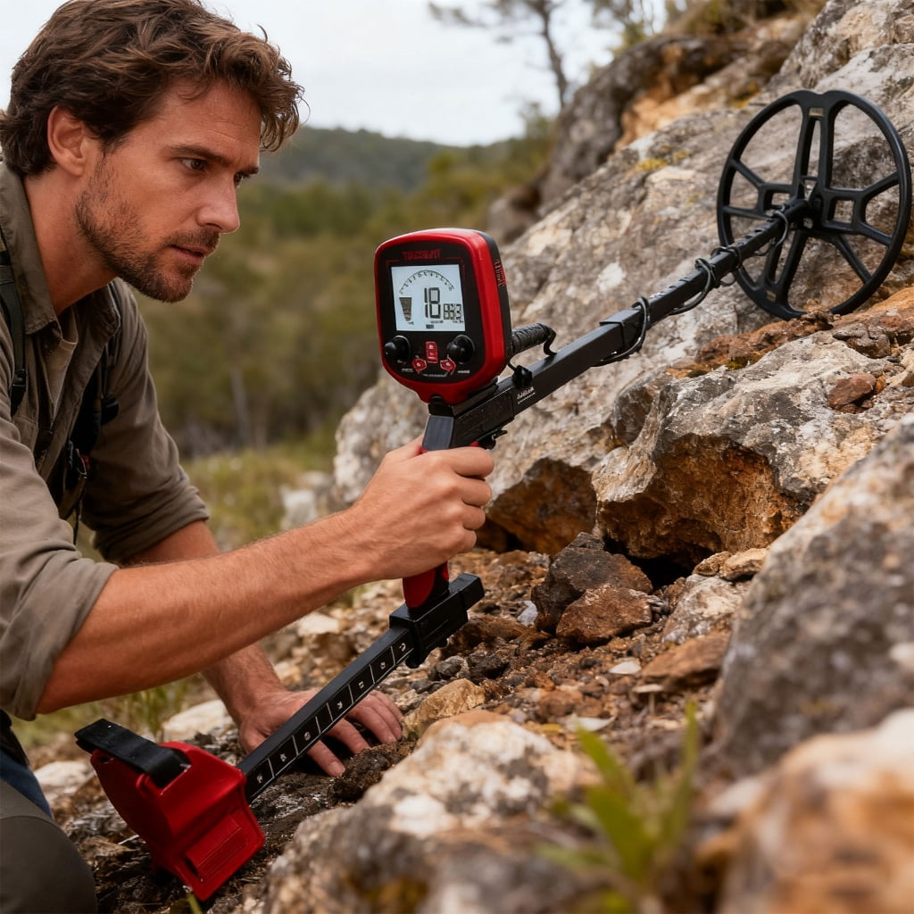 High Accuracy Metal Detectors with 10Inch Depth Detection Waterproof Probes and Adjustable Sensitivity for Treasure Hunting