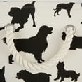 thumbnail image 4 of Contemporary Home Living 17.75" Black, White, and Beige Rectangular Large DII Polyester Pet Bin Dog, 4 of 5