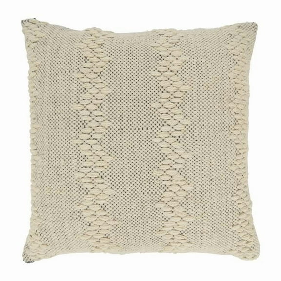 20 in. Outdoor Dreamscape Down Filled Throw Pillow, Natural