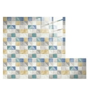 Yeetfub Peel and Stick Backsplash 10-Sheet Mosaic Backsplash for Kitchen Wall Waterproof Peel and Stick Backsplash Tile Peel and Stick for Bathroom Kitchen Cabinet Shower 4"x4"