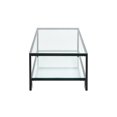 thumbnail image 3 of Home Gear Glass Top Black Frame Coffee Table with Storage, 3 of 5