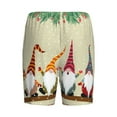 thumbnail image 5 of Naloa Christmas Card With Gnomes Men's Short Pajama Pants, Lounge Comfort Shorts with Elasticized Waistband and Side Pockets - X-Large, 5 of 9