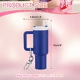 thumbnail image 2 of Uxcell Mini Cup Keychain, Lip Balm Holder Mini Tumbler Key Chain Decor Keychain Charm for Backpack Handbag Purse Blue, 2 of 7