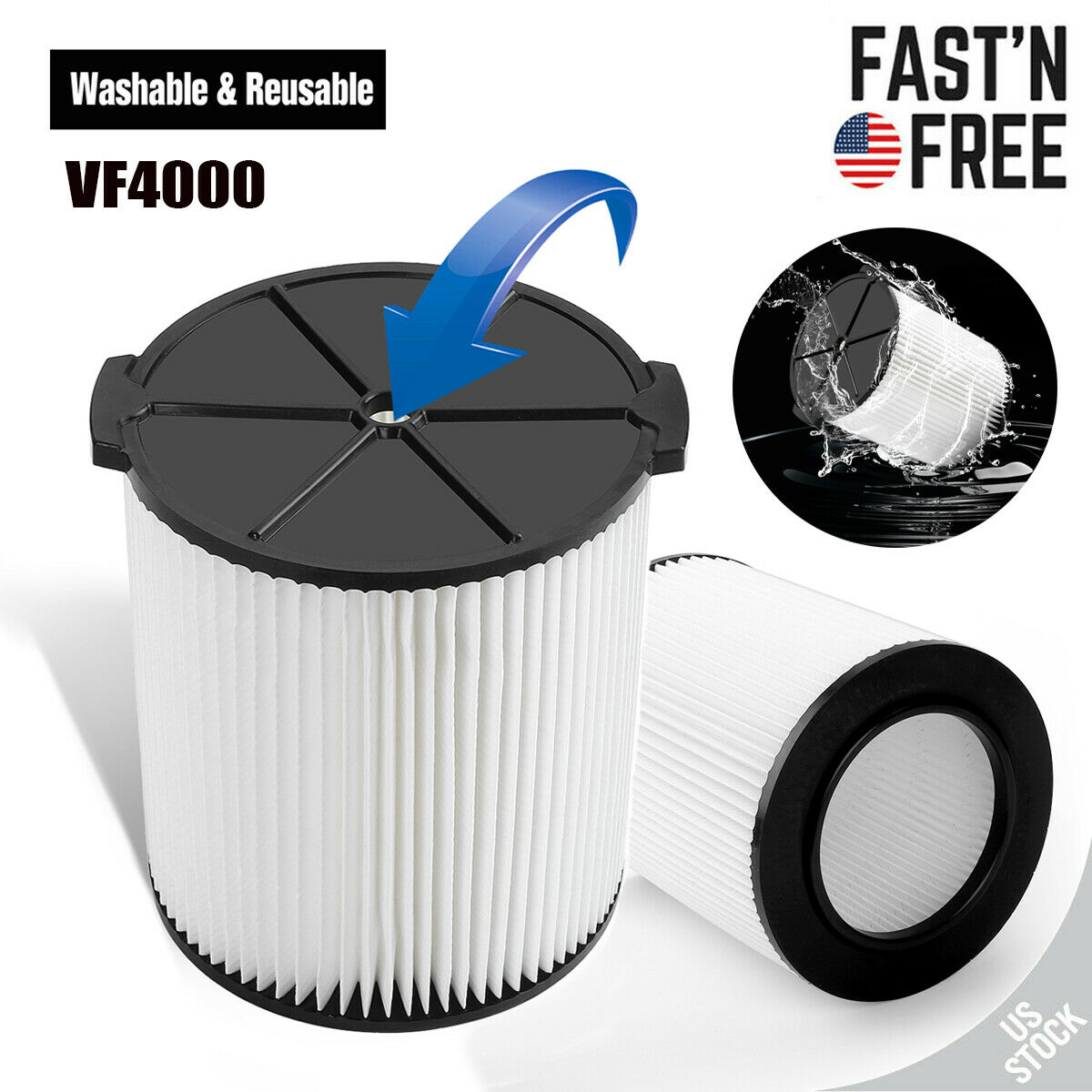 VF4000 For RIDGID Washable Wet/Dry 
