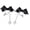 Black, variant on 2Pieces Subcultural Bat Wing Hair Clip With Crossed Charm Pendant Bowknot Barrette For Theme Event Party Dressingup