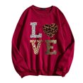 thumbnail image 4 of Women's Casual Crew Neck Sweatshirt Long Sleeve Loose Hoodless Pullover Top for Athletic Leisure Wear, 4 of 5