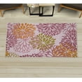 thumbnail image 1 of Flower Decorative Rug, Modern Dahlia Inspired Petals Blossom Abstract Garden Artwork Design Print, Quality Carpet for Bedroom Dorm and Living Room, 6 Sizes, Pink Orange Green, by Ambesonne, 1 of 1