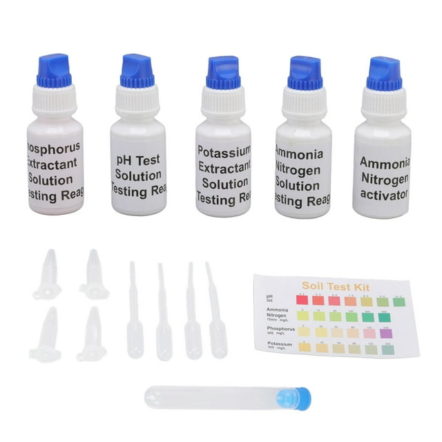 Solution de Test de Sol, Kit de Test de Potassium pour Mesure de l'Azote pour l'Agriculture et le Jardinage