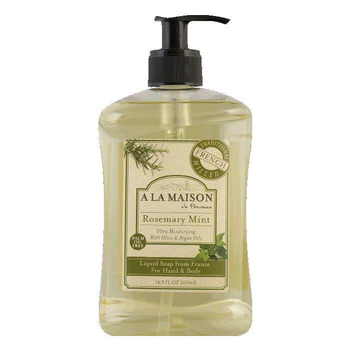 A La Maison Rosemary Mint for Hand &amp; Body Liquid Soap, 16.9 FO