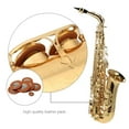 Abody Eb Alto Saxophone Brass Lacquered Gold E Flat Sax with Cleaning Brush Cloth Gloves Strap