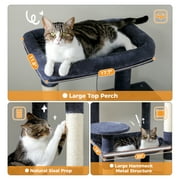 Pawz Road Cat Tree for Large Cats 56Tall Cat Tower Condo with Scratching Post for Indoor Cats,Dark Gray
