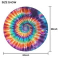 thumbnail image 6 of Rainbow Tie Dye Mandala Pattern Round Tablecloth 60"x60",Wrinkle Wipeable Table Cloth for Kitchen Dining Room Picnic Patio Party, 6 of 6
