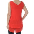thumbnail image 4 of Free People Womens Peachy Distressed Tank Top, Red, Small, 4 of 4