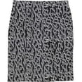 thumbnail image 4 of Alfani Womens Jacquard Print Pencil Skirt, Black, 6, 4 of 4