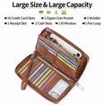 thumbnail image 2 of GAEKEAO Womens Wallet RFID Blocking Leather Large Capacity Long Purse Card Clutch Wristlet, 2 of 6