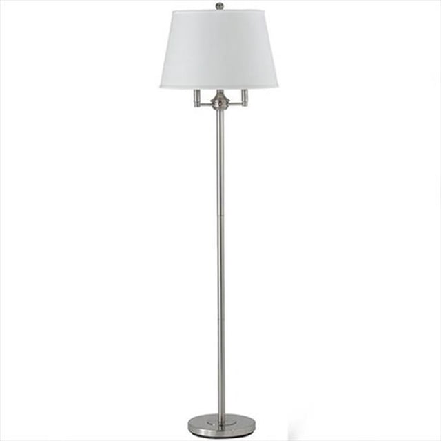 150 W 6 Way Andros Metal Floor Lamp, Brushed Steel Finish