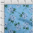 thumbnail image 1 of oneOone Polyester Spandex Medium Blue Fabric Florals Sewing Material Print Fabric By The Yard 56 Inch Wide-16A, 1 of 4