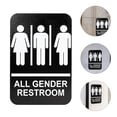 thumbnail image 3 of Unisex Braille Restroom Sign Self Adhesive Bathroom Sign for Bathroom Toilet Restroom, 3 of 8