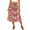 FL Orange, variant on Flowy Skirt Midi Length Elastic High Waist A-Line Skirt with Pockets Boho Skirts for Women Flower Printed