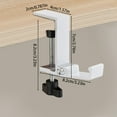 thumbnail image 3 of Gnwei Wall Hooks for Hanging, Desk Mount Bag Holder Hook Clamp-On Backpack Hanger Portable Desk Mount Headphones Holder Reduce Desk Clutter for Table Desk, Under Counter, 3 of 9