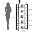 thumbnail image 3 of Dextrus 5-Tier Ladder Freestanding Bookshelf, Industrial with Open Storage,  White & Black, 3 of 11