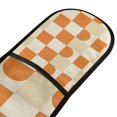 thumbnail image 4 of Yayeee Double Oven Mitt Kitchen Heat Resistant Baking 35" x7" Quilted Glove, Orange Checkered Pattern, 4 of 6