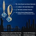 thumbnail image 2 of Gem Stone King 10K Yellow Gold Persian Blue Moissanite and Lab Grown Diamond Earrings for Women | 2.12 Cttw | Gemstone Birthstone | Round 6.5MM, 2 of 6