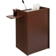thumbnail image 4 of 23.6*45.7*15.7in Mobile Lectern Podium Stand, Hostess Stand with Wheels, Portable Mobile Standing Laptop Desk with Storage Shelf, Wooden Speaking Lectern, Home Office Classroom Pulpit, 4 of 7