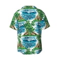 thumbnail image 2 of Xecao offers the Hawaii Palms for Men's Casual Short-sleeved Shirt, a button-up collared shirt with a pocket, perfect for beach vacations and yacht travel in the XX-Large size., 2 of 7
