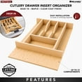 thumbnail image 5 of Rev-A-Shelf Natural Maple Right Size Utensil Drawer Insert, 16-1/4"x19-1/2", 5 of 11