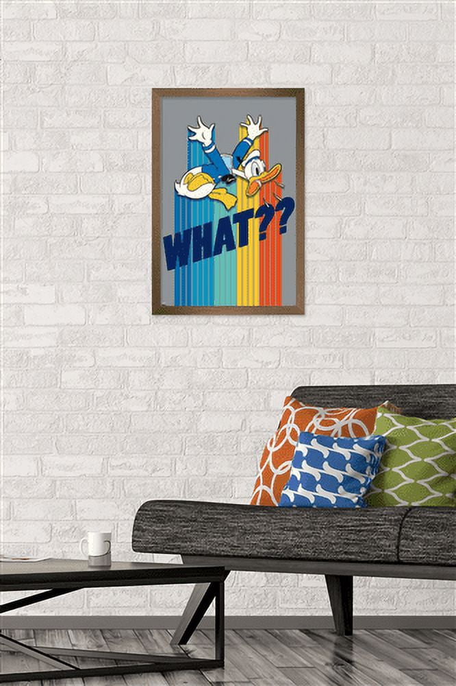 Disney Donald Duck - What Wall Poster, 14.725" x 22.375", Framed