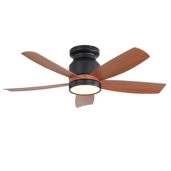 Sofucor 42" Brown Farmhouse Ceiling Fans with Light and Remote, 6-Speed for Bedroom, Living Room, Indoor