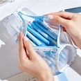 thumbnail image 5 of Mesh Pencil Case, 2-in-1 Standing Pen Holder Pouch, Transparent Zipper Large Capacity Organizer, for Students Back to School Supplies, Blue, 5 of 8
