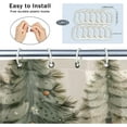 thumbnail image 4 of Classic Christmas Tree Pattern Shower Curtain for Bathroom Shower Curtain Set with 12 Hooks Waterproof Fabric Bath Curtain for Bathtub Restroom Decor, 72 X 72 in, 4 of 6