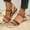 Brown, variant on Maoxin Women's Sandals Fashion Casual Summer New Style Fish Mouth Wedge Heel Thick Bottom Sandals Ladies Sandals Black 43