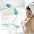 thumbnail image 2 of Juego de 3 esponjas exfoliantes para baño, estropajos de ducha elásticos con reverso de malla (colores surtidos), 2 of 7