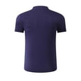 thumbnail image 4 of Hurxie Mens Shirts Quick Dry Short Sleeve Golf T Shirt Performance Moisture Wicking Casual Workout Navy,M, 4 of 5