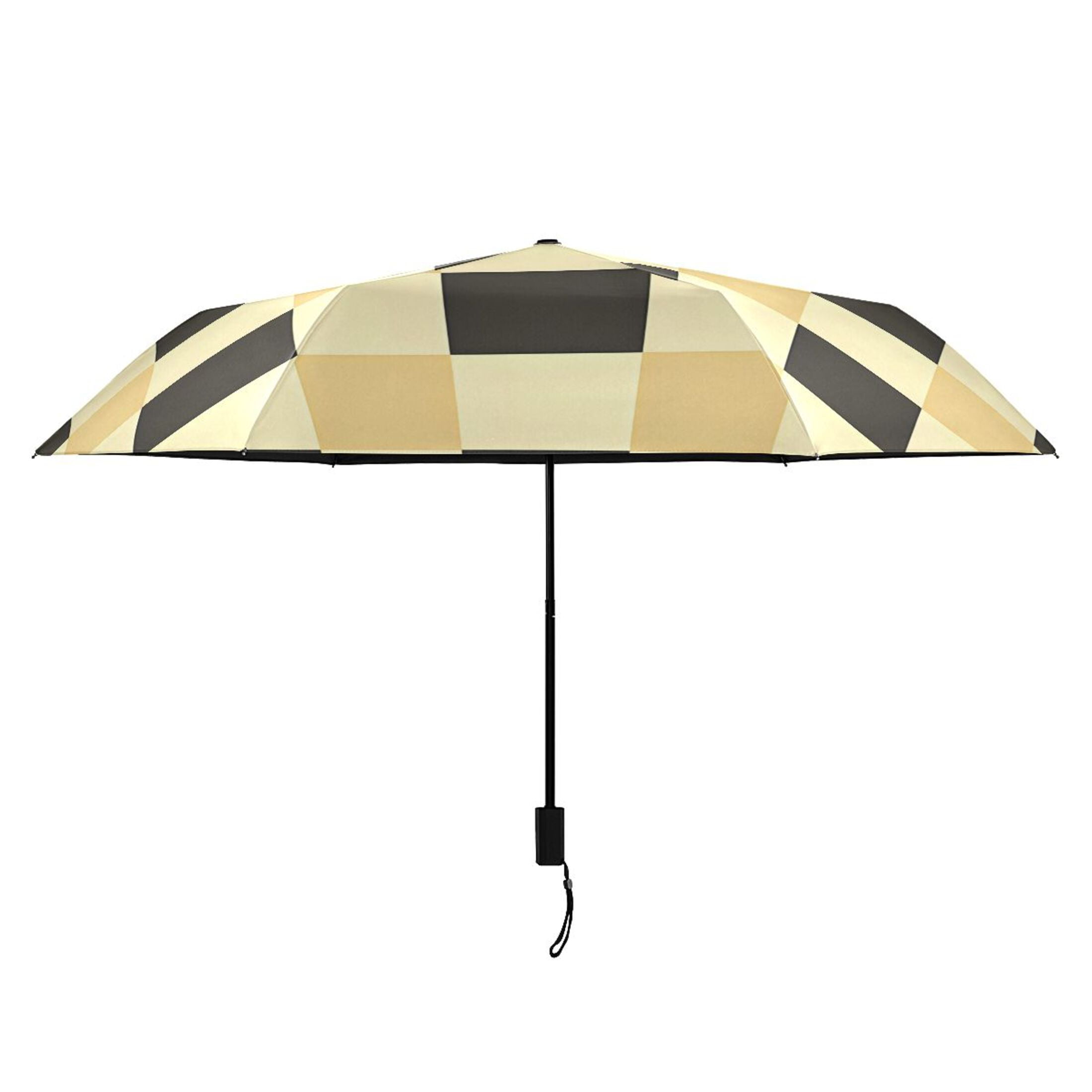 ALAZA Checkered Plaid-a7 UPF 50+ Compact Folding Umbrella for Rain Travel Umbrella Packable