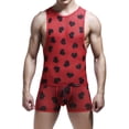 thumbnail image 2 of Chaleco de gimnasio para hombres delgados Racerback Bodybuilding Muscle Printed Tank rojo Yuyangstore Camisetas para hombre, 2 of 8