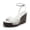 WHITE, variant on Wedge Sandals for Women,Dressy Platform Square-Toe Ankle Buckle Studded Fashion Sandals for Summer