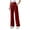 Red, variant on Sweatpants for Women Wide Leg Elastic Waist Trousers Solid Drawstring Sweatpant With Pockets