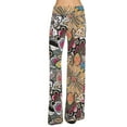 thumbnail image 4 of PacificPlex Womens Retro 60s Print High Waist Palazzo Pants, Small, Multi, 4 of 4